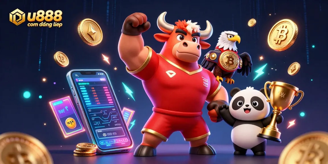 Engage in thrilling experiences at u888 com đăng nhập with a vibrant 3D casino illustration showcasing victory and success.