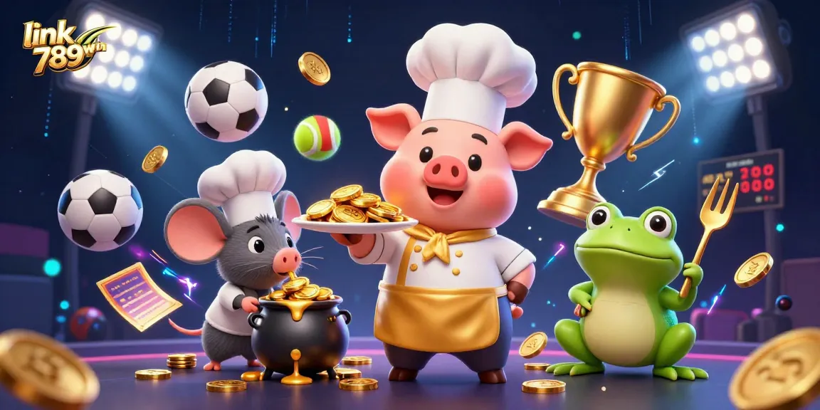 Place bets wisely with link 789win at a captivating online casino featuring gold coins and sports elements.