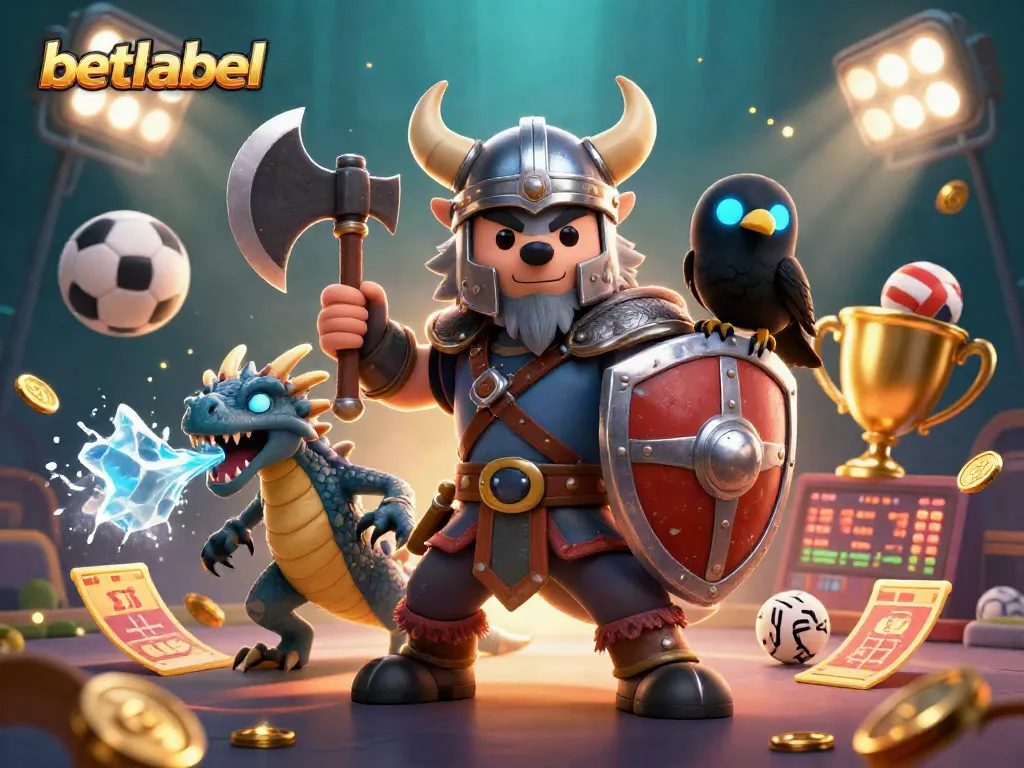 Betlabel brings excitement to gaming with a dynamic 3D casino scene featuring warriors and sports elements.