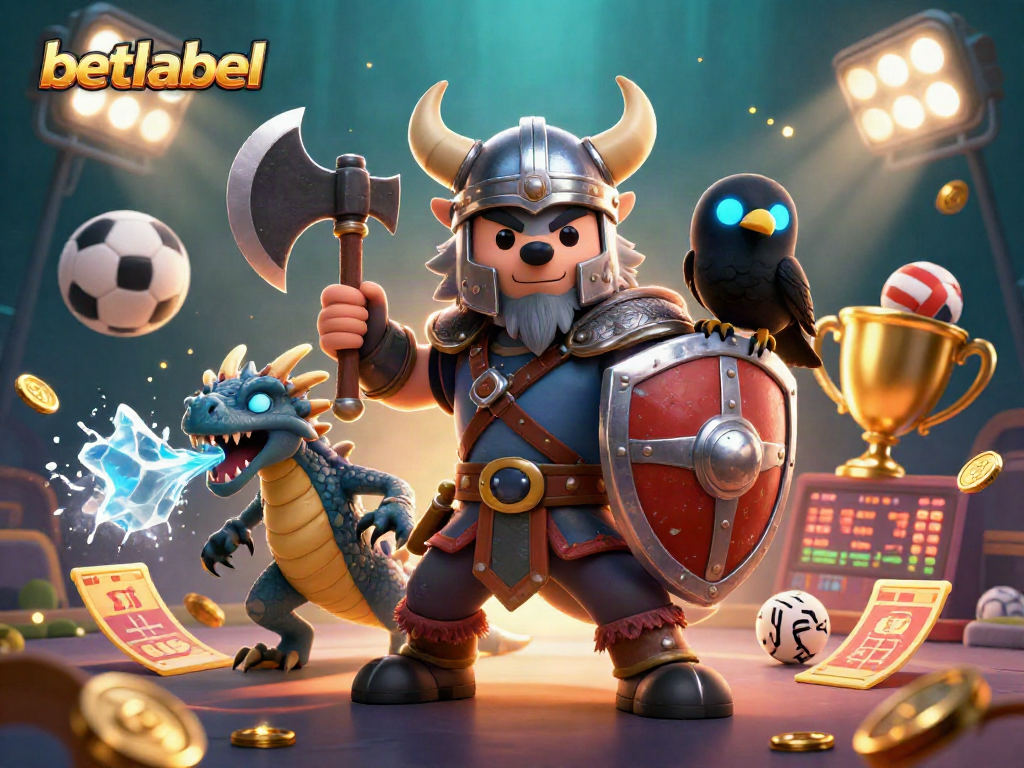 Betlabel brings excitement to gaming with a dynamic 3D casino scene featuring warriors and sports elements.