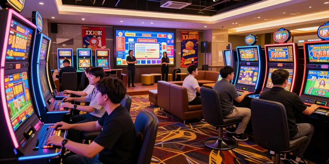 Engaging scene at XX88 casino showing diverse players enjoying vibrant gaming experience with neon lights.