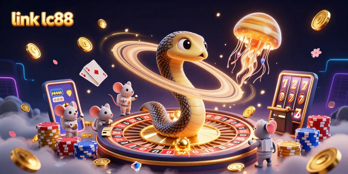 Experience the thrill of link lc88 with vibrant casino elements in this dynamic gambling scene.